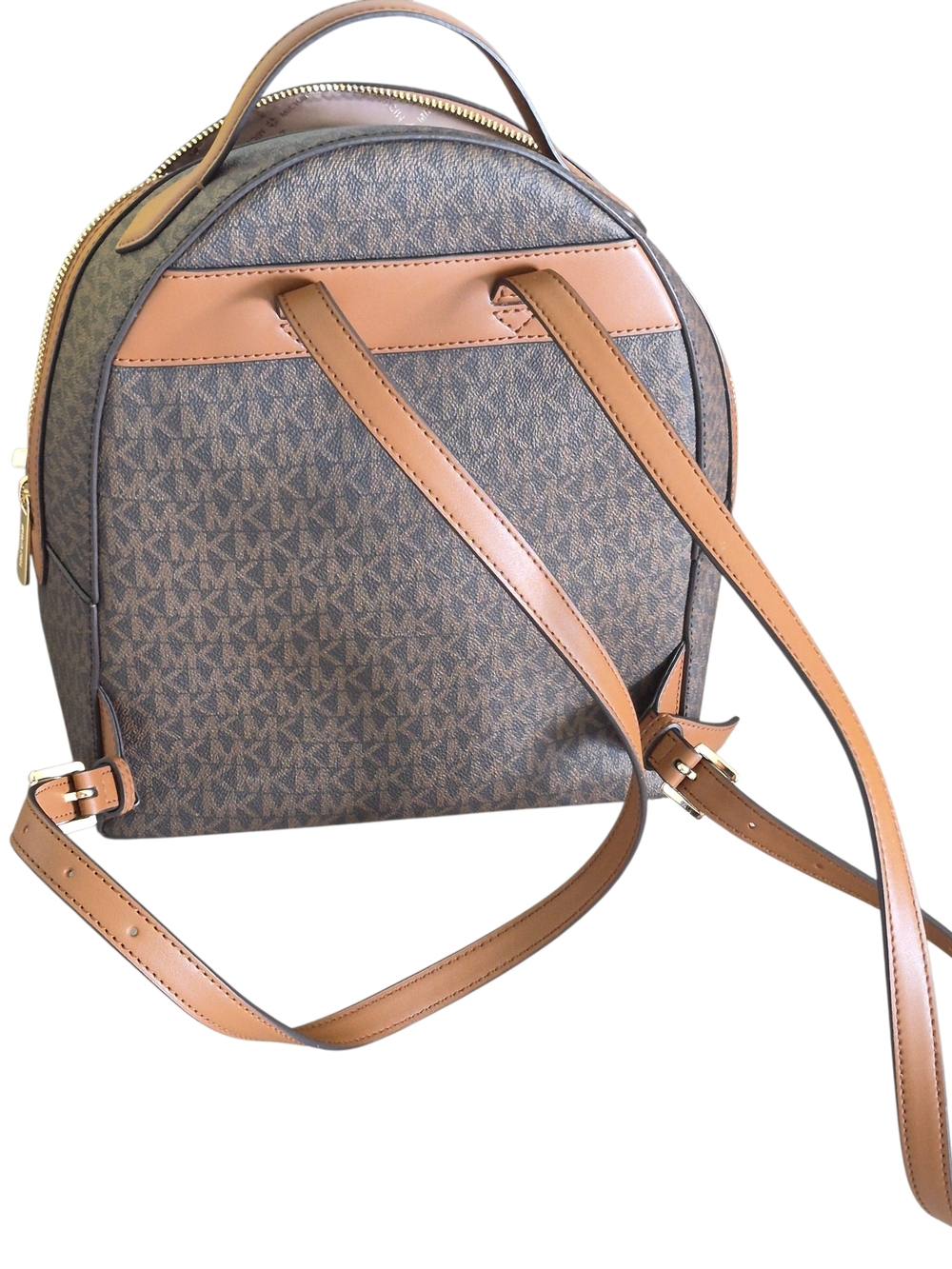 Michael Kors Brown Tan Signature Crossbody with Gold Hardware Accent - Picture 2 of 7